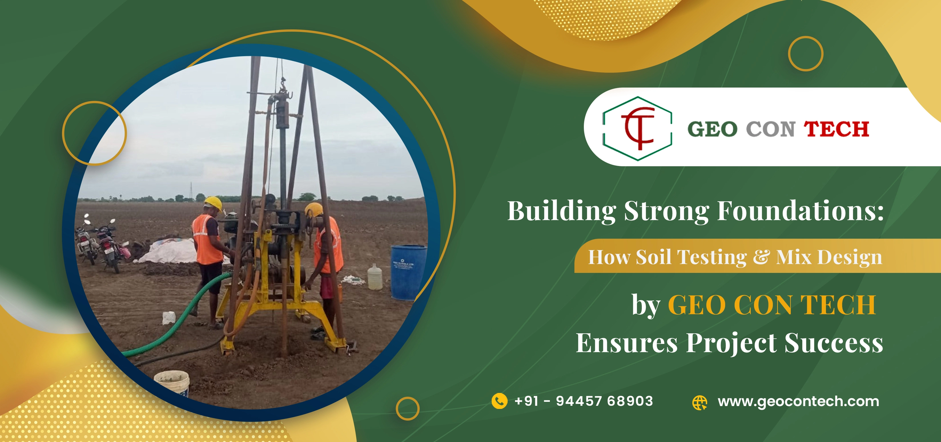 Building Strong Foundations: How Soil Testing & Mix Design by GEO CON TECH Ensures Project Success!